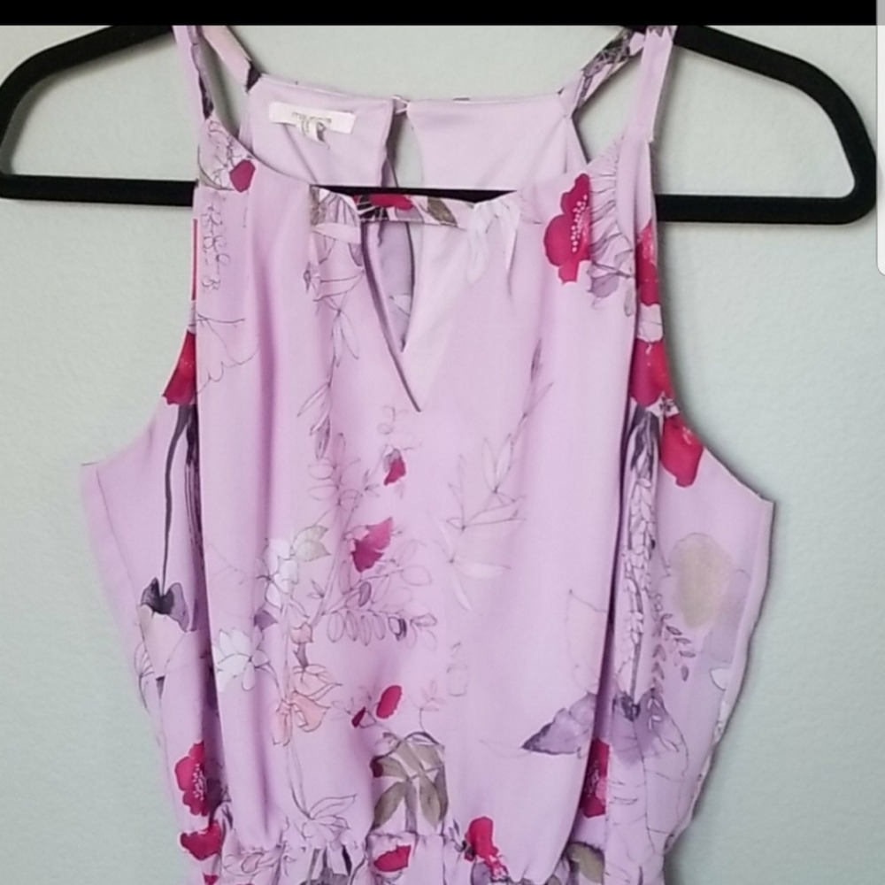 Maurices Romantic Lavender Purple Keyhole Sleeveless Floral Dress Medium - Picture 3 of 7